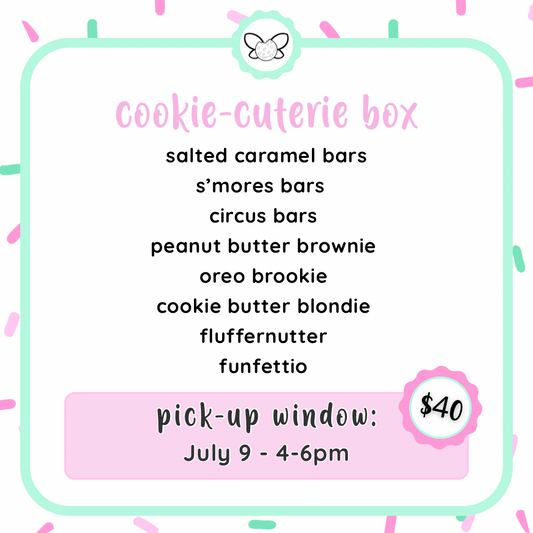 July 9: 4-6pm - July Cookie Cuterie Box